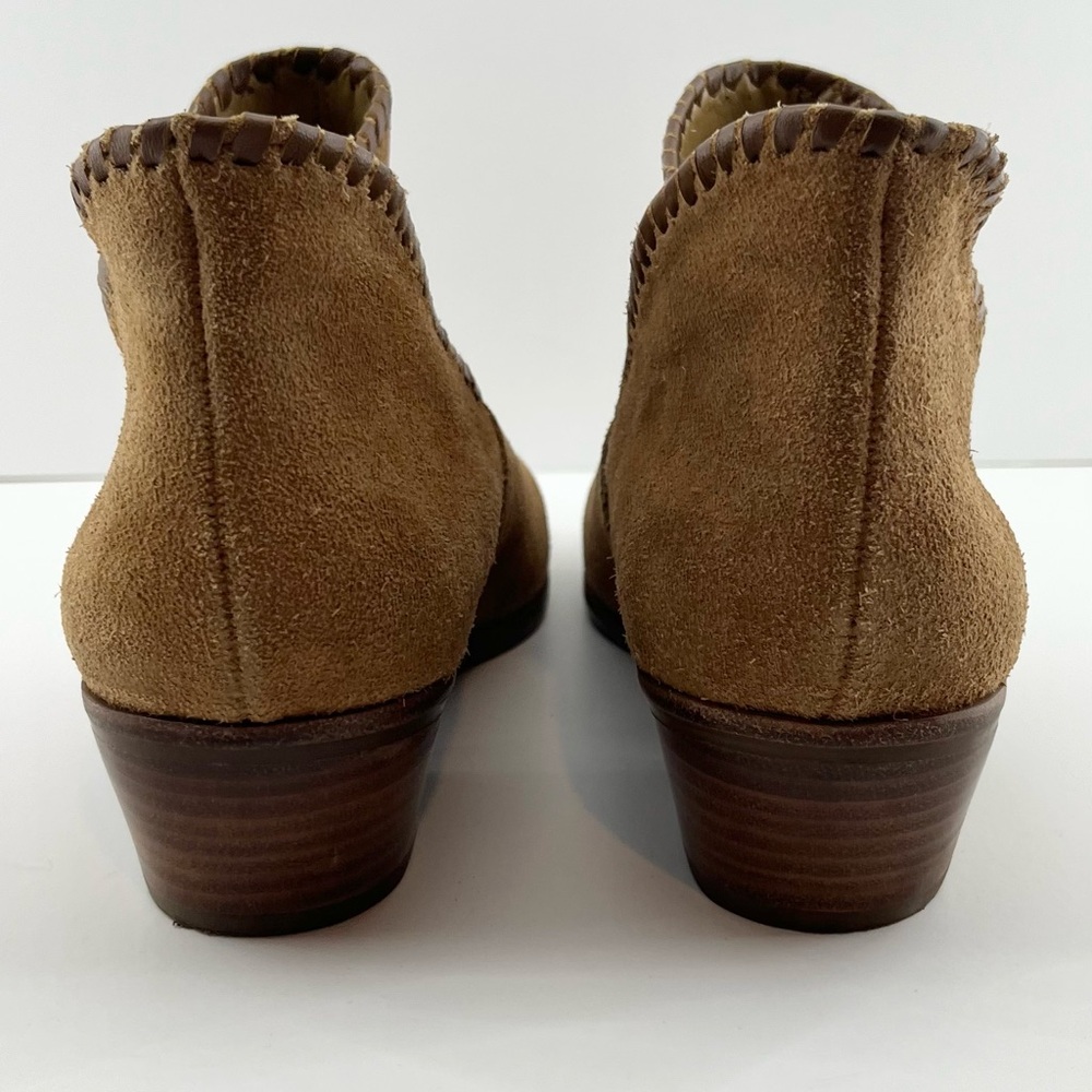 Camel Suede Jack Rogers Sadie Ankle Booties - Picture 7 of 9